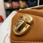 The Heritage Monogram Satchel | Ivory & Caramel