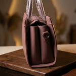 The Amour Box Satchel | Dusty Mauve & Silver