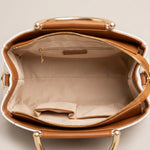 The Heritage Monogram Satchel | Ivory & Caramel