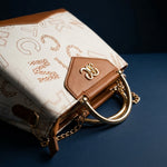 The Heritage Monogram Satchel | Ivory & Caramel